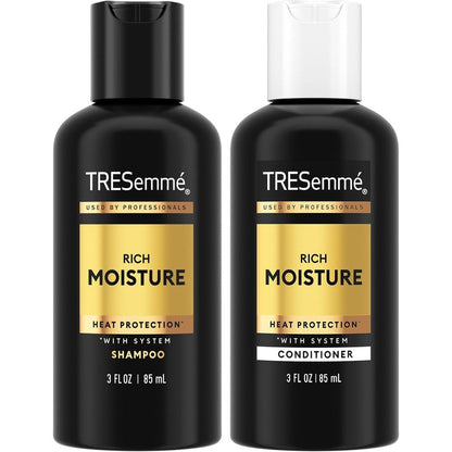 TRESemmé Travel Essentials Rich Moisture Shampoo and Conditioner front view
