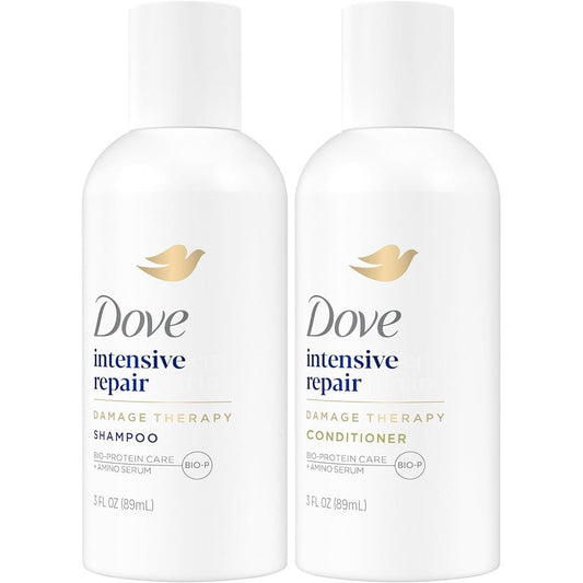 Dove Travel Essentials Intensive Repair Shampoo and Conditioner Set front view