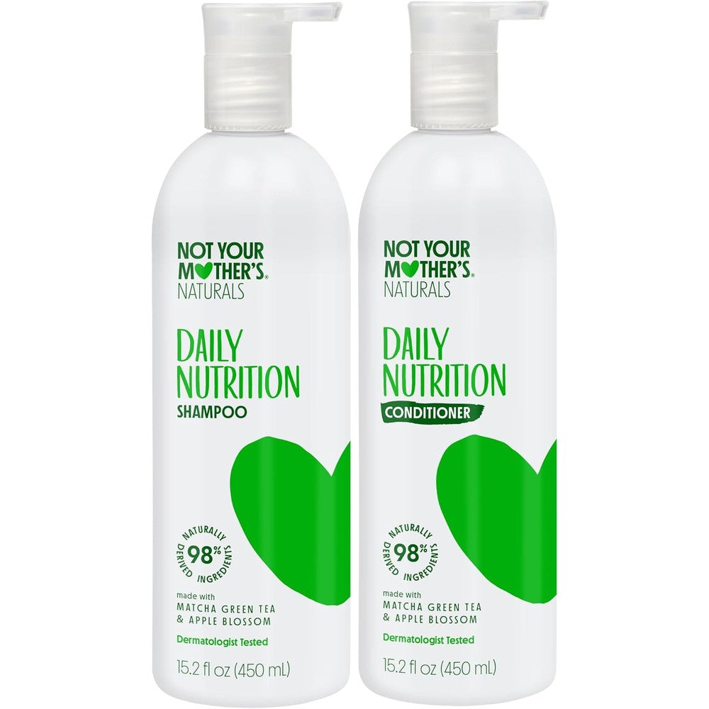 Not Your Mother's Naturals Essential Nourish Shampoo and Conditioner Set front view for hair detox