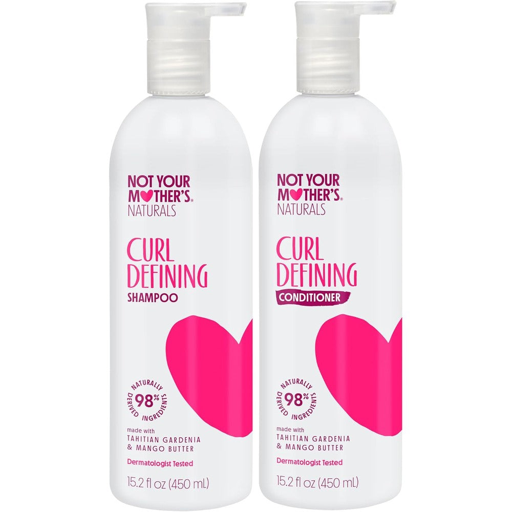 Not Your Mother's Naturals Curl Defining Shampoo and Conditioner set front view for curly hair care routine