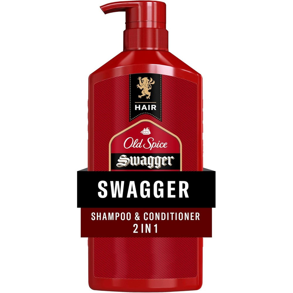 Old Spice Mens Swagger 2-in-1 Shampoo and Conditioner front view bottle