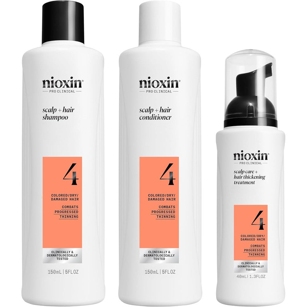 NIOXIN Scalp And Hair Thickening System Kit 4 professional three pack packaging front view