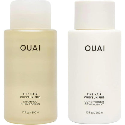 OUAI Fine Hair Shampoo and Conditioner Set 10 oz bottles for volumizing flat hair