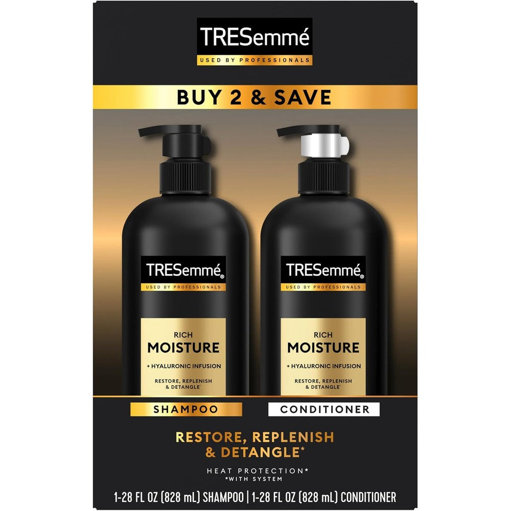 TRESemmé Rich Moisture Shampoo and Conditioner set front view