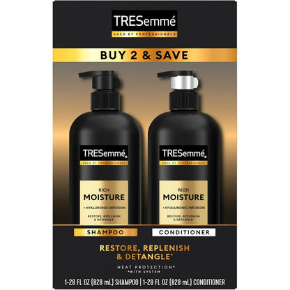 TRESemmé Rich Moisture Shampoo and Conditioner set front view