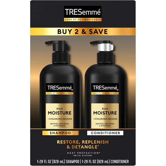 TRESemmé Rich Moisture Shampoo and Conditioner set front view