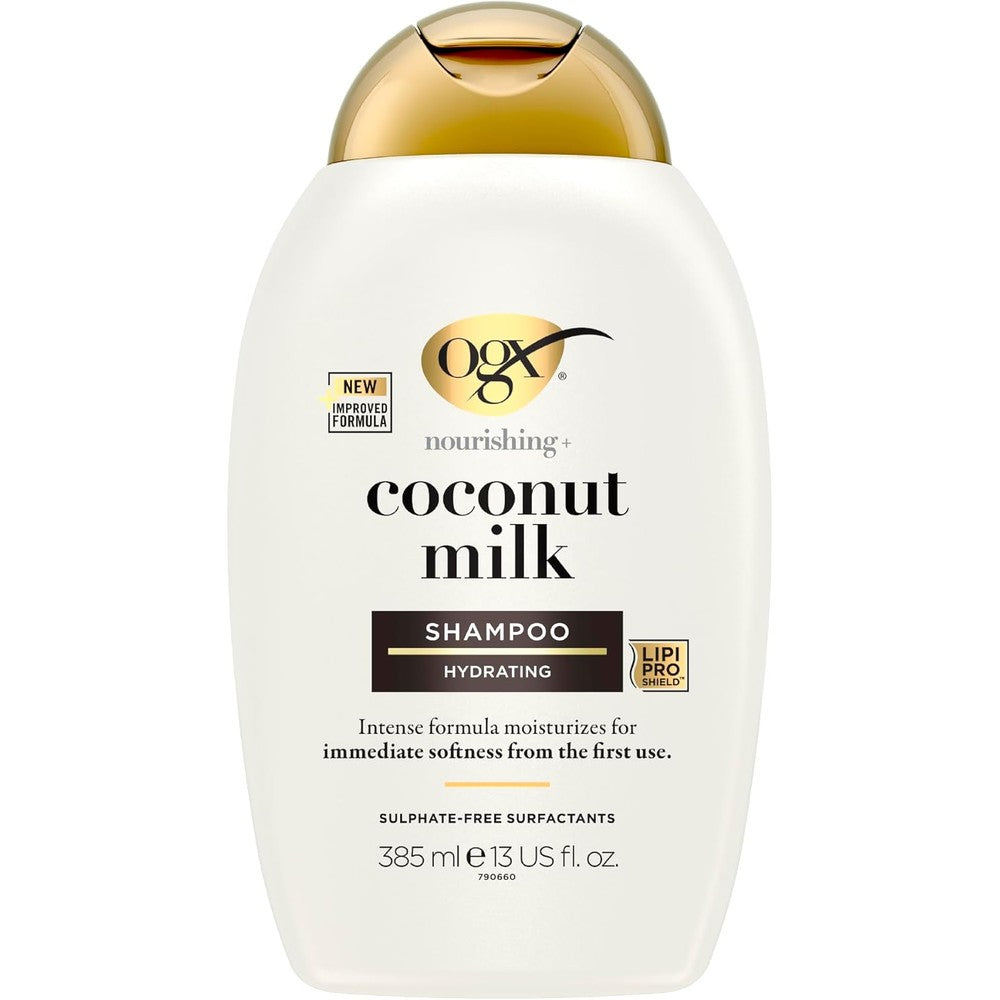 OGX Nourishing and Coconut Milk Moisturizing Shampoo front view bottle