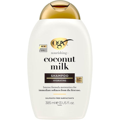 OGX Nourishing and Coconut Milk Moisturizing Shampoo front view bottle