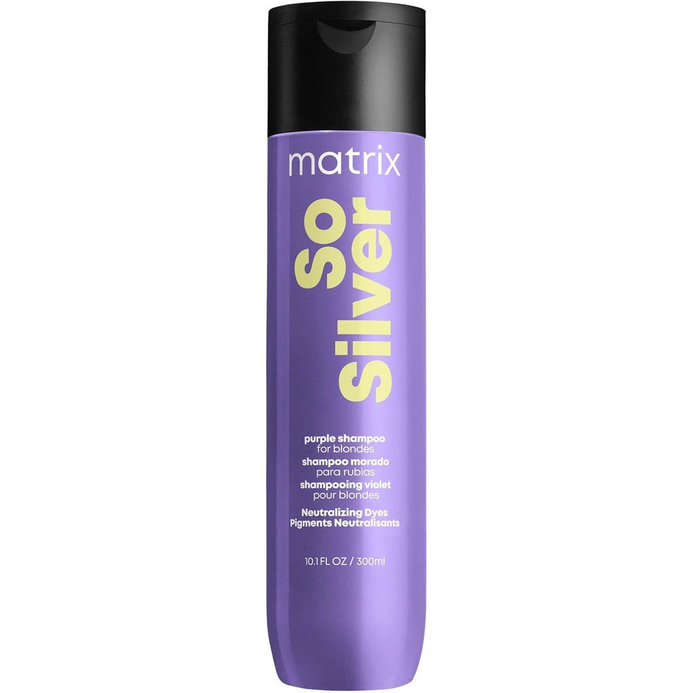 Matrix So Silver Purple Shampoo front view for blonde hair care