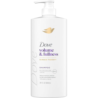 Dove Volume and Fullness Shampoo front view bottle for volumizing hair care