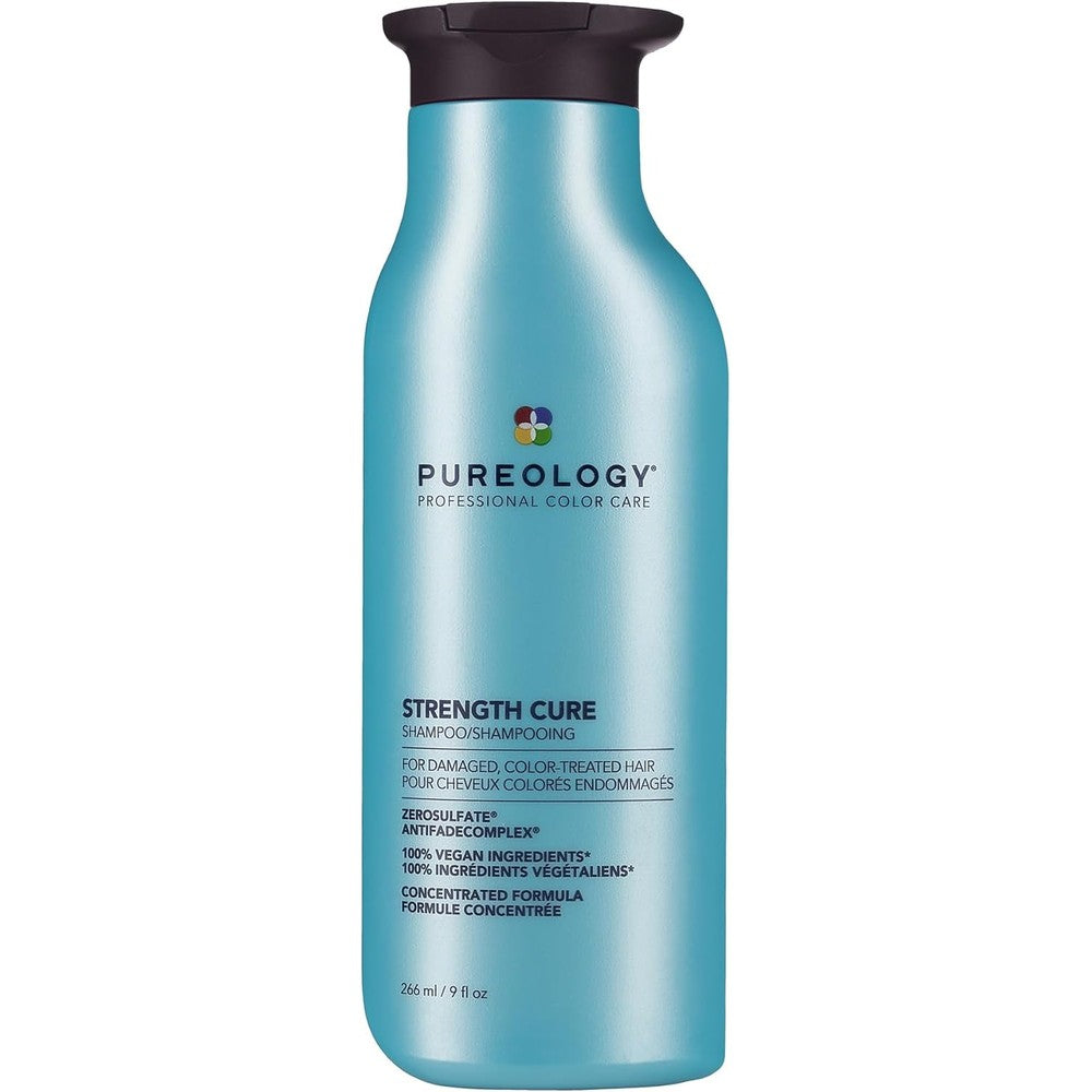 Pureology Strength Cure Shampoo front view premium salon hair repair bottle