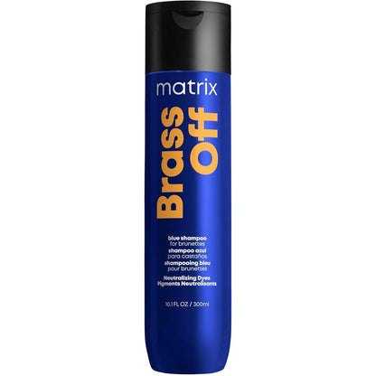 Matrix Brass Off Toning Blue Shampoo front view bottle for salon hair care