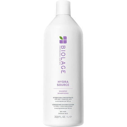 Biolage Hydra Source Shampoo 1000ml front view bottle for dry hair hydration