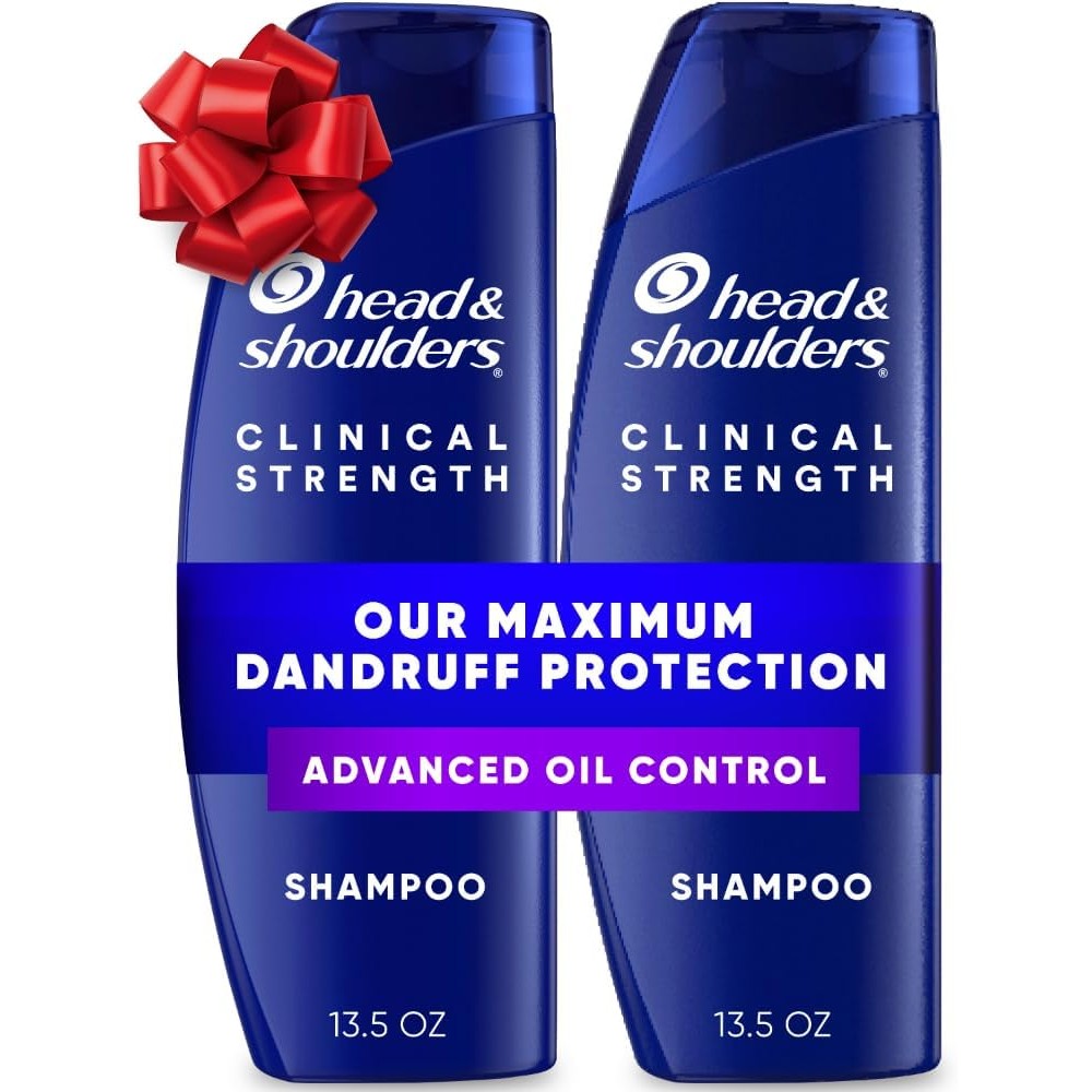 Head and Shoulders Clinical Strength Advanced Oil Control Anti Dandruff Shampoo twin pack front view
