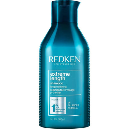 Redken Extreme Length Biotin Shampoo front view of bottle for hair growth