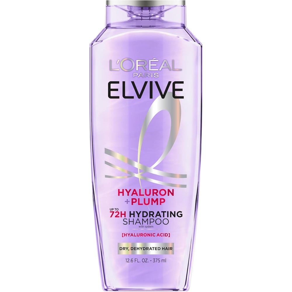 L'Oreal Paris Elvive Hyaluron Plump Hydrating Shampoo front view bottle
