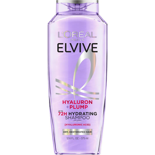 L'Oreal Paris Elvive Hyaluron Plump Hydrating Shampoo front view bottle