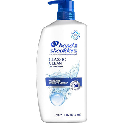 Head and Shoulders Classic Clean anti dandruff shampoo front view bottle