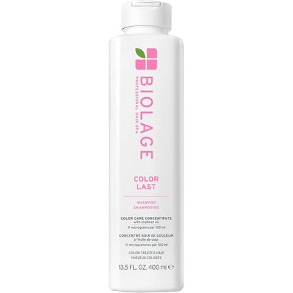 Biolage Color Last Shampoo 13.5 Fluid Ounces front view bottle packaging for color treated hair protection