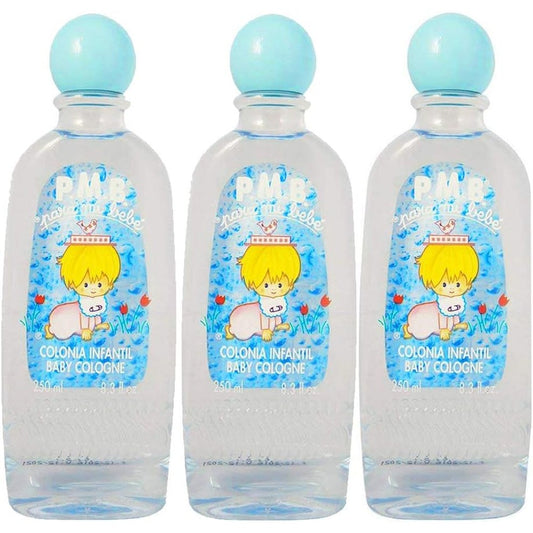 Para Mi Bebe Splash Cologne Boys front view bottle three pack imported baby perfume
