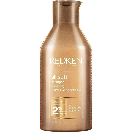 Redken All Soft Shampoo front view bottle for dry hair hydration