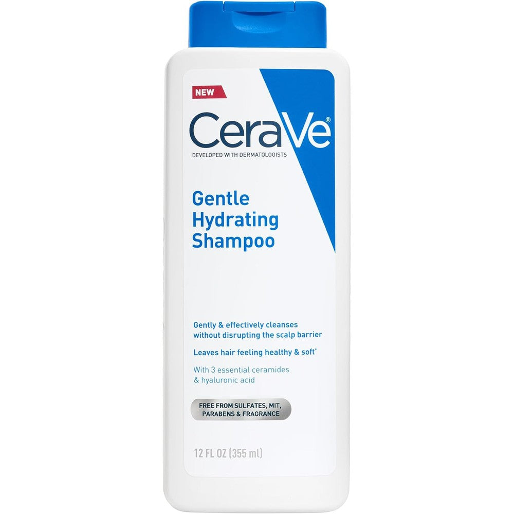 CeraVe Gentle Hydrating Shampoo front view bottle packaging
