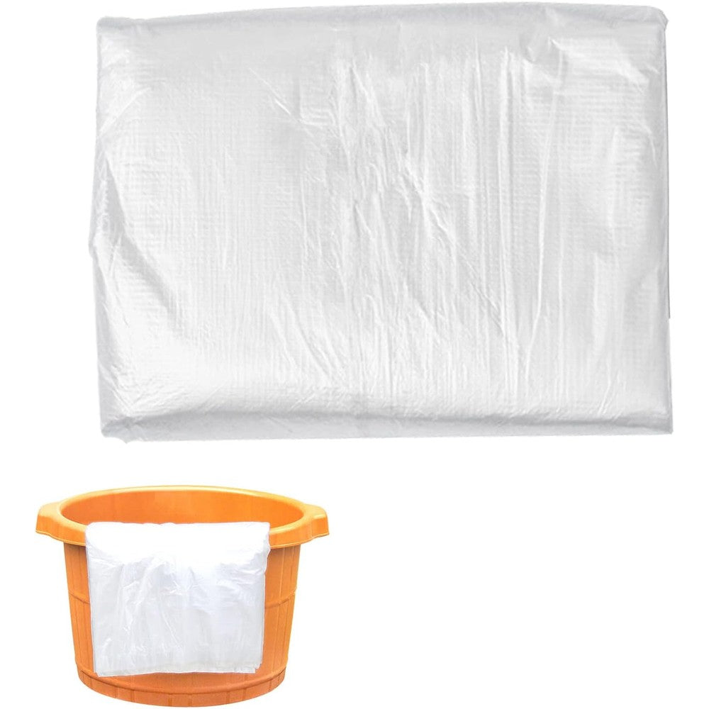 Kwagocar Disposable Foot Tub Liners 100 Pieces Large Portable Plastic Basin Bags For Pedicure Spa And Home Foot Soak Bath - Image 1