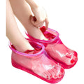WMHYLYH movable foot soaker front view of red portable foot bath shoes
