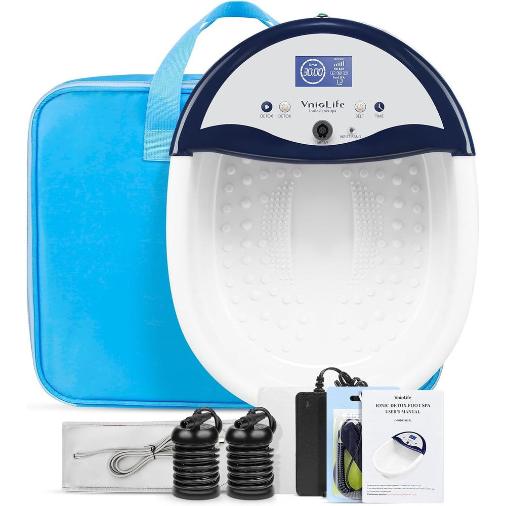 VnioLife ionic foot bath detox machine front view with LED display