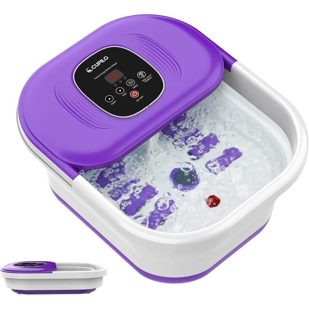 Cupilo collapsible foot spa bath massager with heat and bubbles front view