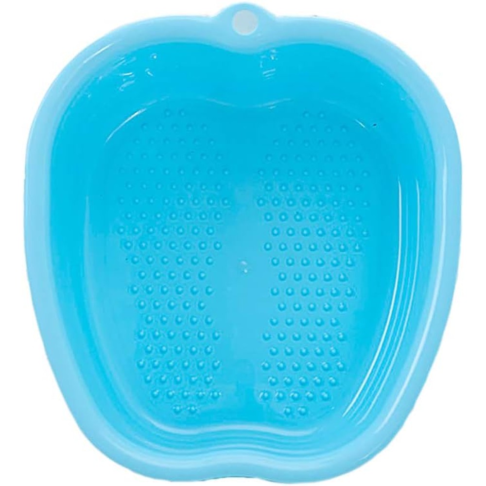 Lemoncy Large Plastic Foot Basin blue front view