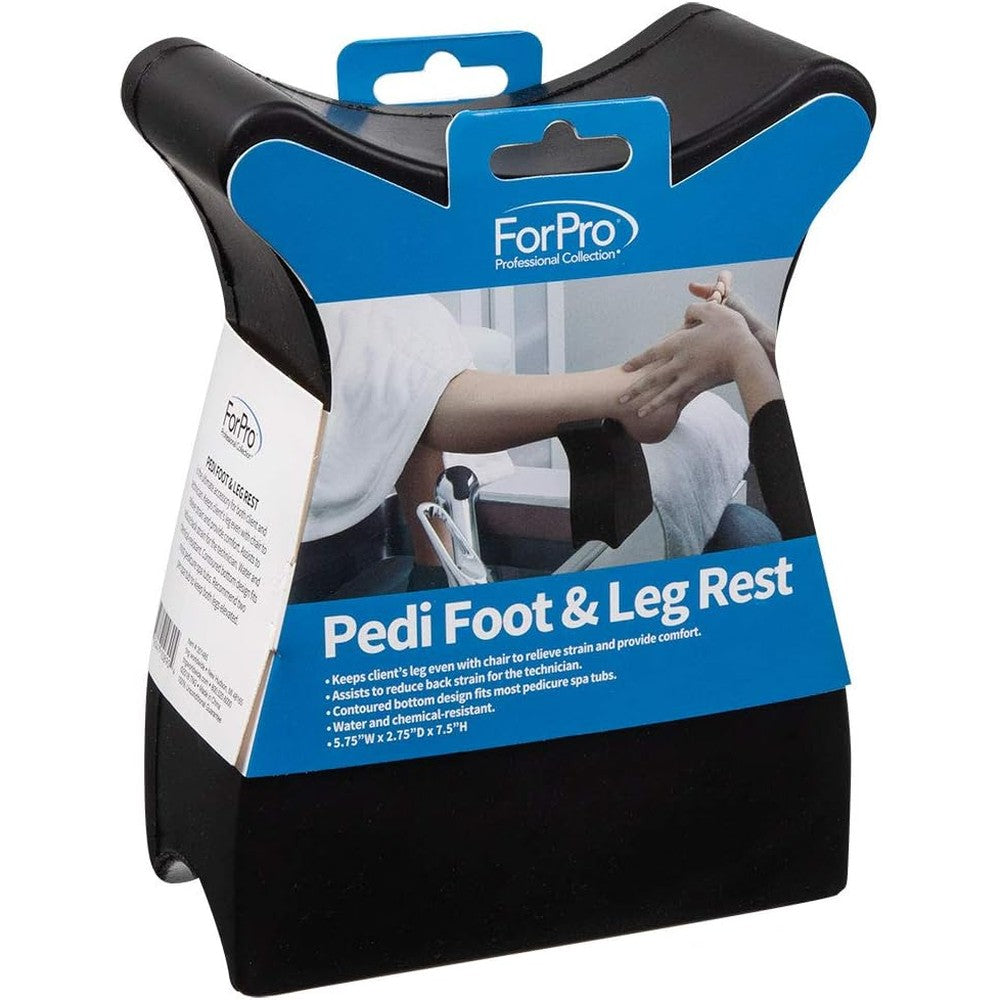 ForPro Professional Collection black portable foot and leg rest front view