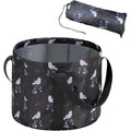 Absok portable collapsible travel foot bath tub front view black color