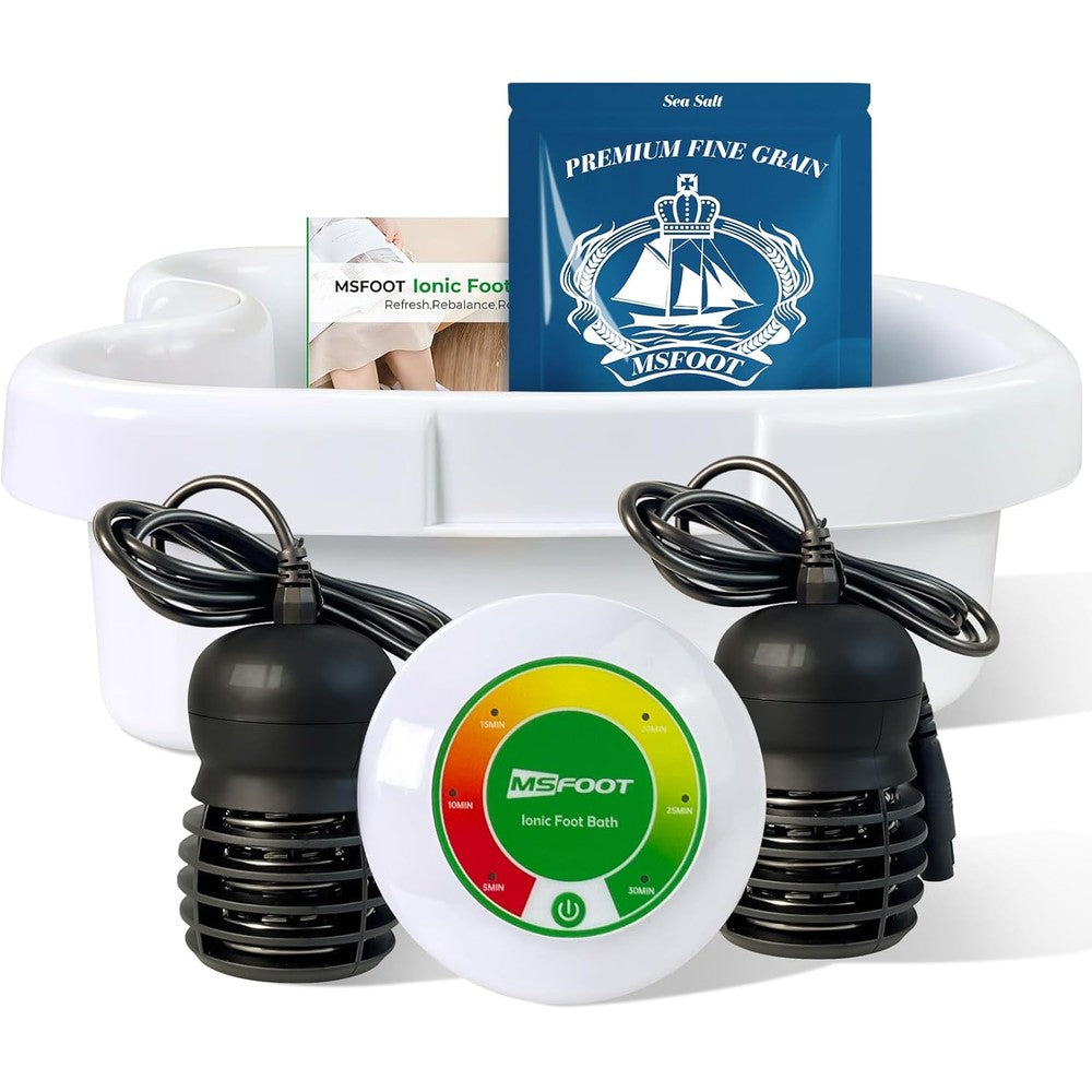 MSFOOT Upgraded Ionic Foot Bath Detox Machine front view