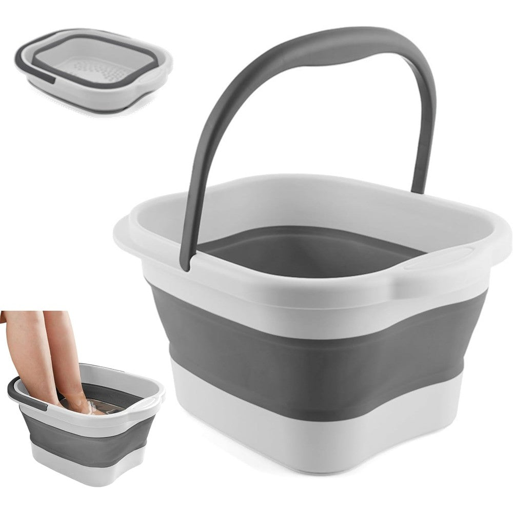 DoroSun collapsible foot bath front view with white basin
