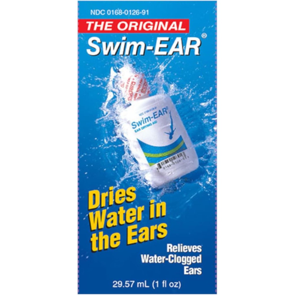Swim-Ear Ear-Water Drying Aid 1 fluid ounce pack of 3 front view for swimmers ear relief.