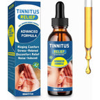 FEAVBAFT Tinnitus Relief Ear Drops 60ml bottle front view for ringing ear relief.