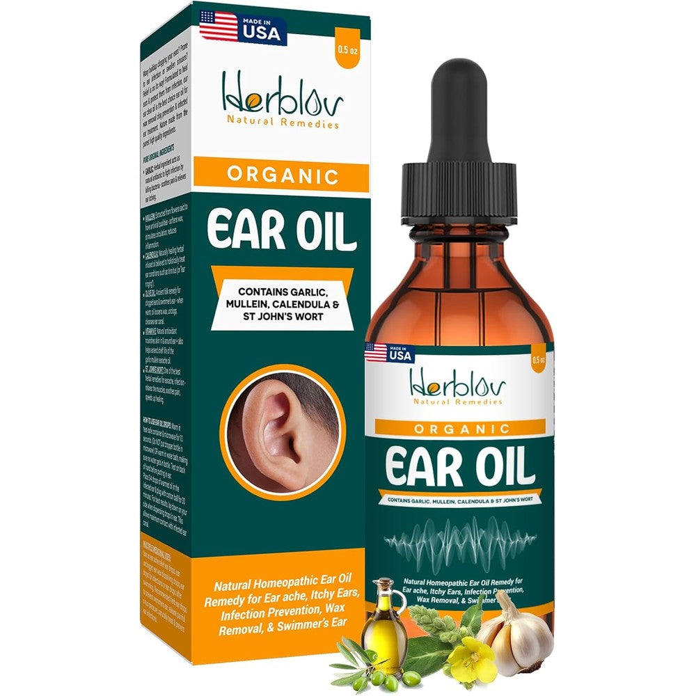 Natrulo Natural Ear Drops front view for homeopathic ear infection treatment