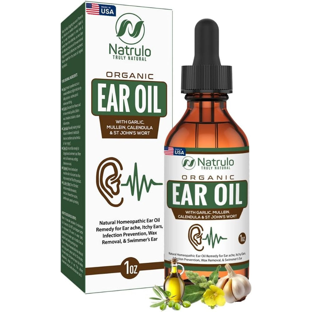 Natrulo Natural Ear Drops front view for ear infection relief