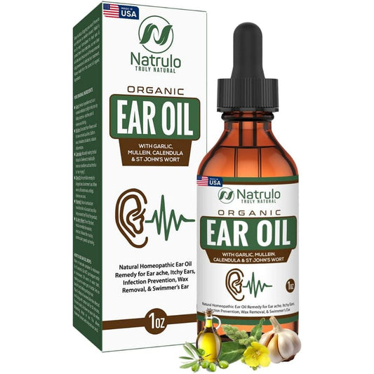 Natrulo Natural Ear Drops front view for ear infection relief