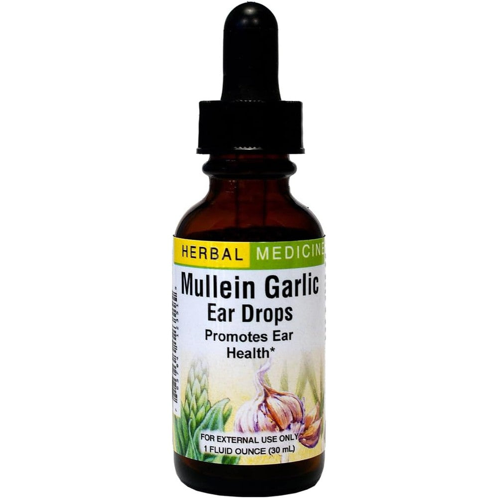 Herbs Etc. Mullein Garlic Ear Drops front view bottle packaging