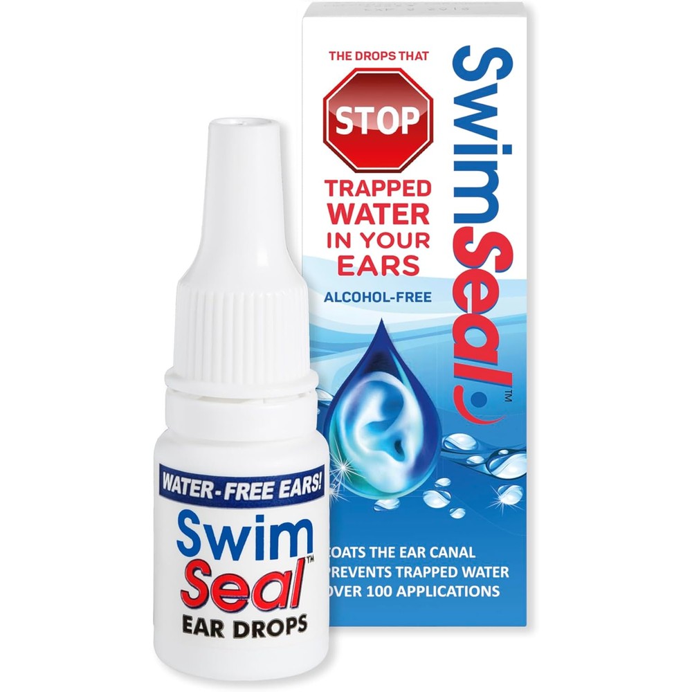 SwimSeal All Natural Swimmer's Ear Drops front view bottle for ear protection.