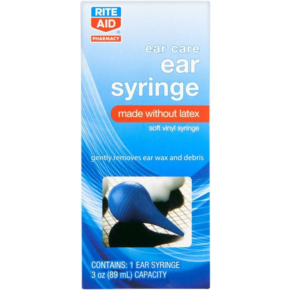 Rite Aid Ear Syringe 3 Ounce front view for ear wax removal.