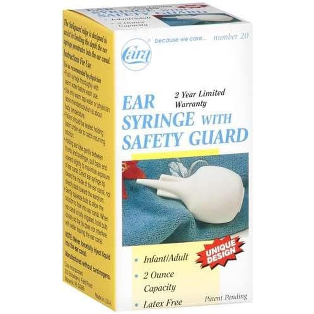 Cara Ear Syringe Model 19 front view showing safety guard for earwax removal.