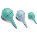Custari Ribbed Baby Ear Wax Hand Bulb Syringes front view three pack set