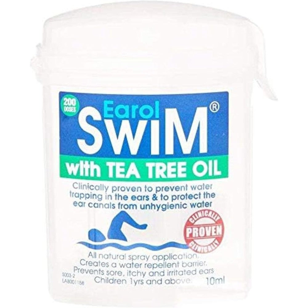 Earol Swim tea tree oil ear spray front view packaging