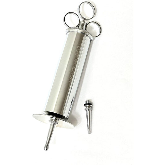 DDP Ear Wax Removal Syringe 4 Ounce front view professional metal irrigator.