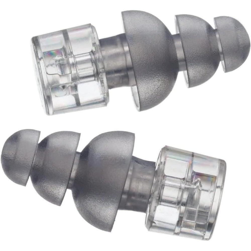 Etymotic ER20XS High-Fidelity Earplugs front view showing frost silicone tips.