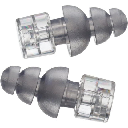 Etymotic ER20XS High-Fidelity Earplugs front view showing frost silicone tips.
