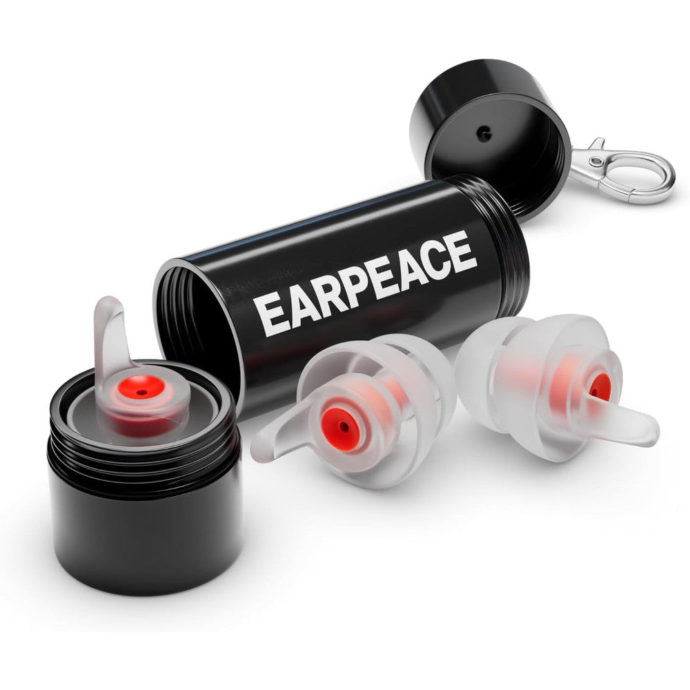 EarPeace Music Concert Ear Plugs front view showing high fidelity silicone earplugs for hearing protection.
